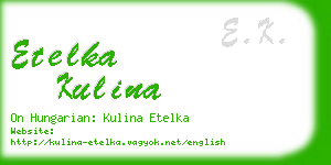 etelka kulina business card